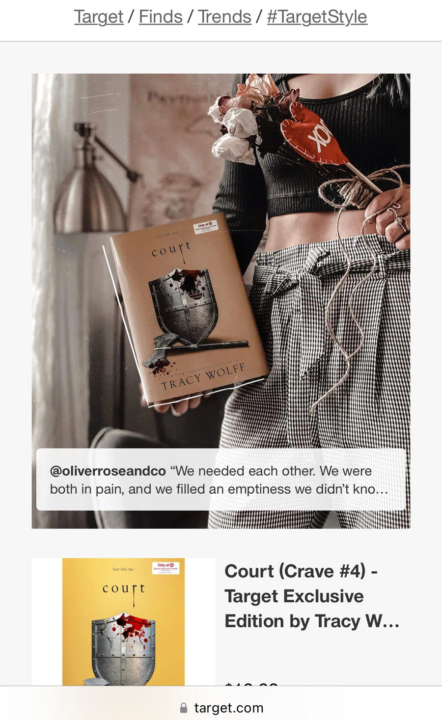 Target exclusive edition Court book, Tracy Wolff